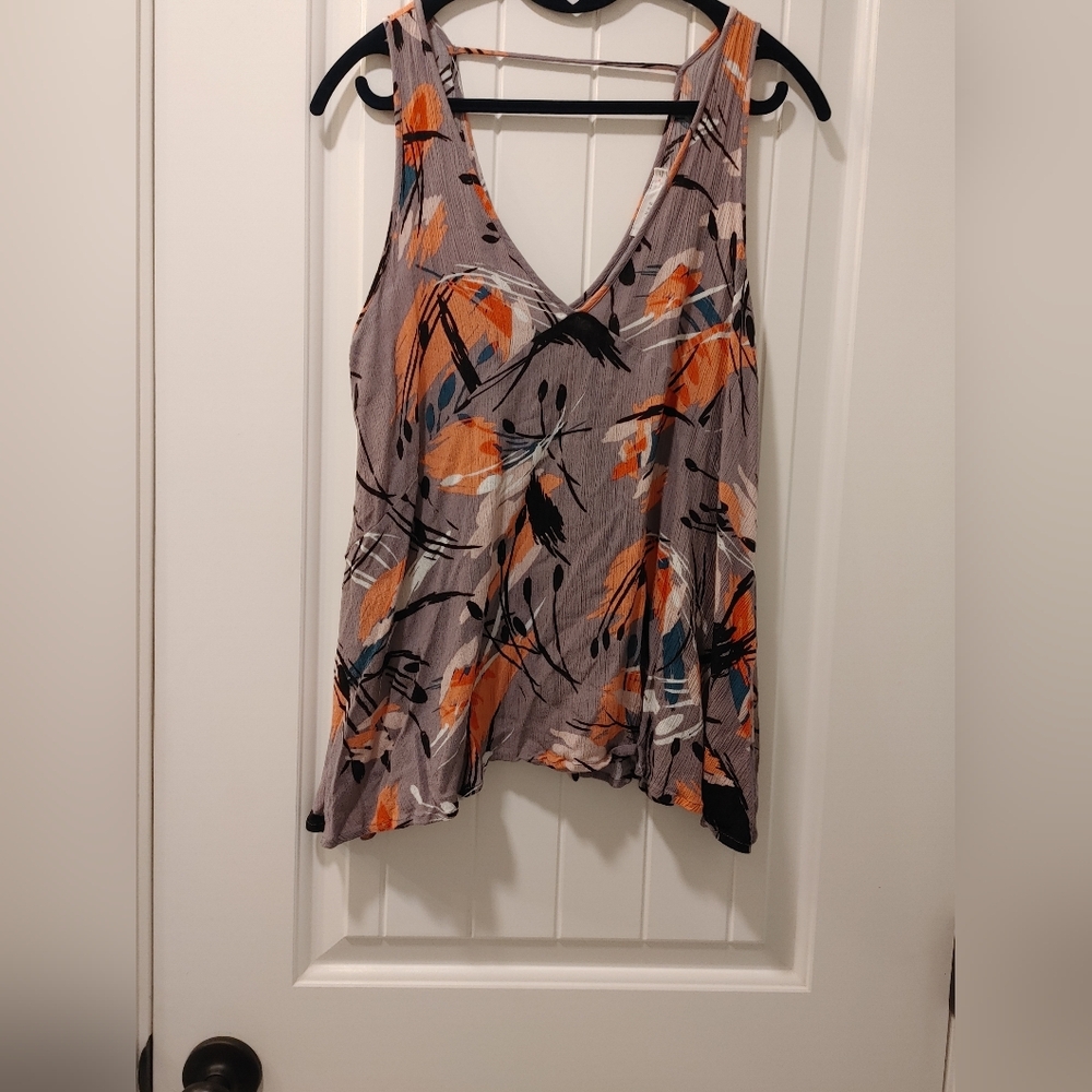 Lush floral print swing blouse